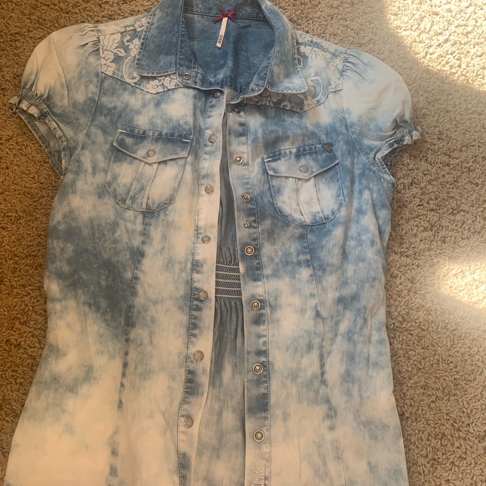 Guess denim blouse